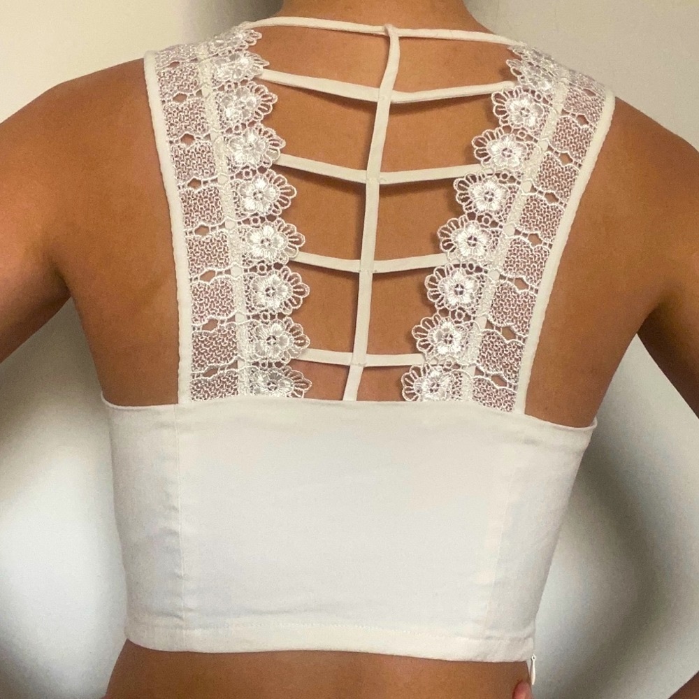 Cream Crop Top